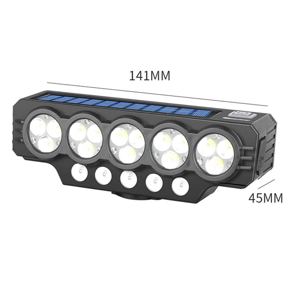 🚨💡 Solarna lampka rowerowa z ładowaniem USB i głośnikiem, idealna do długiej jazdy nocą