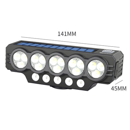 🚨💡 Solarna lampka rowerowa z ładowaniem USB i głośnikiem, idealna do długiej jazdy nocą
