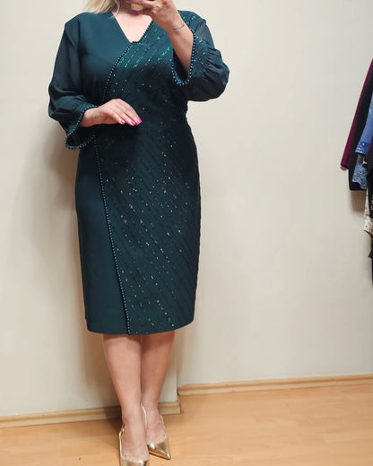 👗✨【S-5XL】🛒🌹2025 nowa moda i elegancka sukienka, stylowa i wygodna, lśniące linie