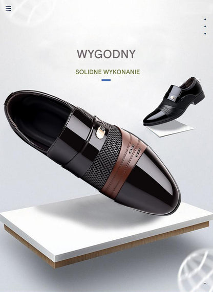 ✨🔥【38-48】Nowe męskie ręcznie robione skórzane buty biznesowe 2025, modne, wygodne i trwałe