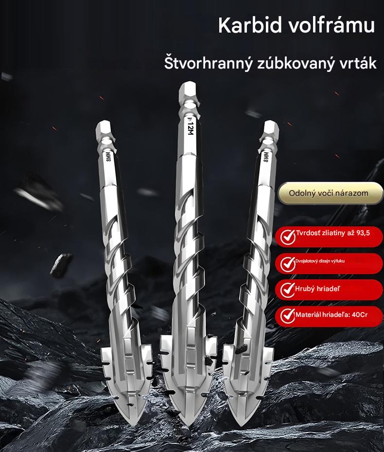 🥇【3+4+5+6+8+10+12】Excentrický vrták 7. generácie vyrobený zo super tvrdej volfrámovej ocele so zúbkovanou hranou