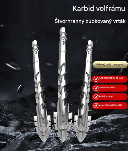 🥇【3+4+5+6+8+10+12】Excentrický vrták 7. generácie vyrobený zo super tvrdej volfrámovej ocele so zúbkovanou hranou