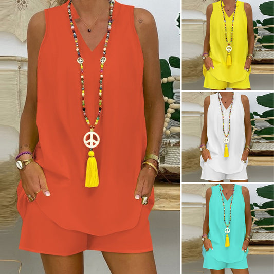 ❤️🌸【S-5XL】2025 nowy bezrękawnik bez kołnierzyka jednolity kolor casualowy garnitur 3918336