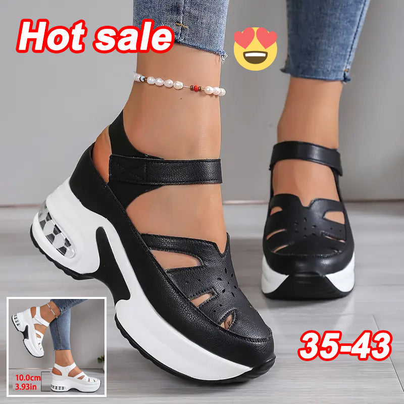 👡🔥【35-43】Nowe damskie sandały sportowe na co dzień z grubą i wygodną podeszwą, oddychającą cholewką i pustą cholewką