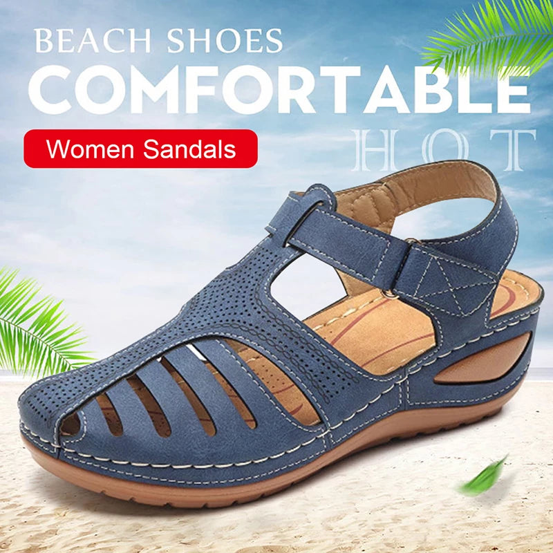 【Oferta limitowana💥】Nowe letnie sandały damskie na skośnym obcasie