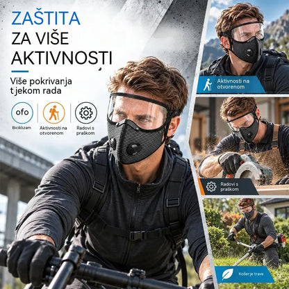 🧣【Kupite jednu, dobijete jednu besplatno】🚴 Termalna sportska maska s odvojivim HD vizirom – zaštita od hladnoće, prašine i vjetra za vožnju biciklom, kosilicu i prašnjava okruženja 🛡️