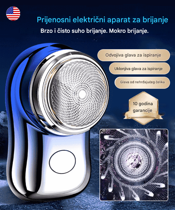 👏Nadograđene oštrice za brijanje, prijenosni mini putni električni brijač, brijač za auto za muškarce.
