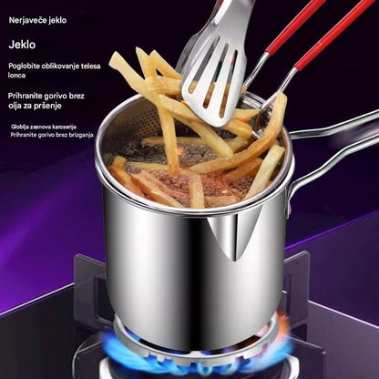 🍢🍖🍗 Ponev iz nerjavečega jekla - primerna za cvrtje