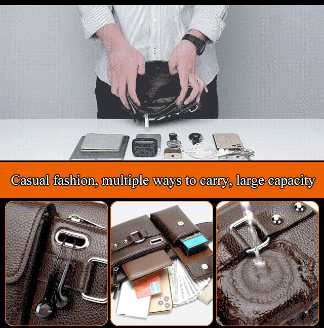 👍Pakiet nerkowy o dużej pojemności, mały, ale o dużej pojemności, pomieści telefon komórkowy, klucze i butelki z wodą--3702179