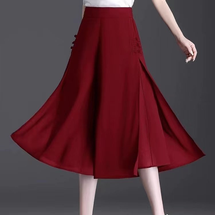 ✨🌈【M-4XL】👖💖【Nowy styl lata】2025 modne i eleganckie spodnie z szyfonu z szerokimi nogawkami, wygodne i oddychające