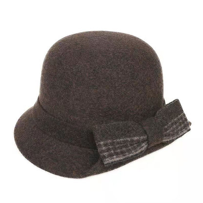 💥50% ZNIŻKI💥 Jesienno-zimowy kapelusz damski z czystej wełny filcowej--3816996