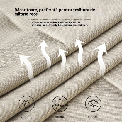 【XL-6XL】👖Letnie spodnie z wysokim stanem i prostą nogawką z lodowego jedwabiu