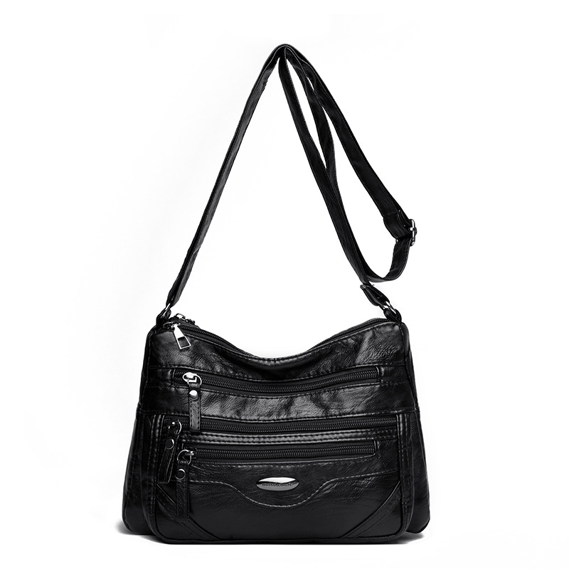 🔥💟Nová crossbody kabelka, všestranná a elegantná, s viacerými priehradkami, vhodná pre ženy stredného veku, s pranou povrchovou úpravou.