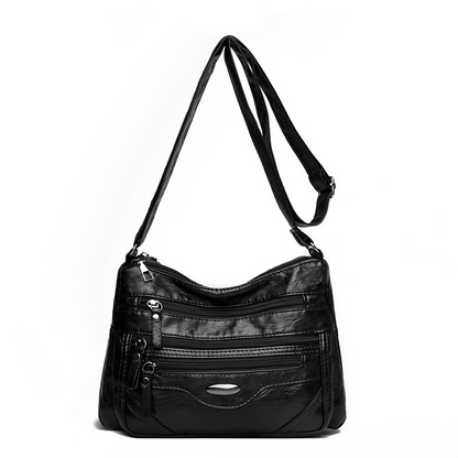 🔥💟Nová crossbody kabelka, všestranná a elegantná, s viacerými priehradkami, vhodná pre ženy stredného veku, s pranou povrchovou úpravou.