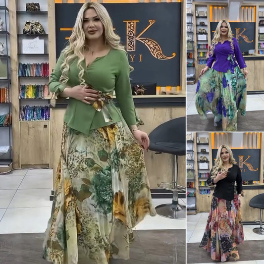 🔥 2025nowy model，Sukienka kwiatowa w stylu eleganckim！
