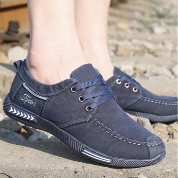 🔥【38-46】💥2024 nowe męskie oddychające płócienne buty z miękką podeszwą 3693981