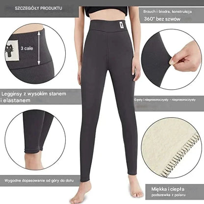 💥 Kup jeden, drugi gratis! 🔥 [S-5XL] Legginsy ocieplane z wełny, wysoki stan, duży rozmiar, wysoka elastyczność – niezbędne na jesień/zimę 2025!