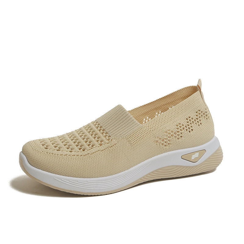 💖Oferta ograniczona czasowo🔥【35-43】🥿Nowe damskie dzianinowe, oddychające, codzienne buty, antypoślizgowe dla mam, płaskie i elastyczne.