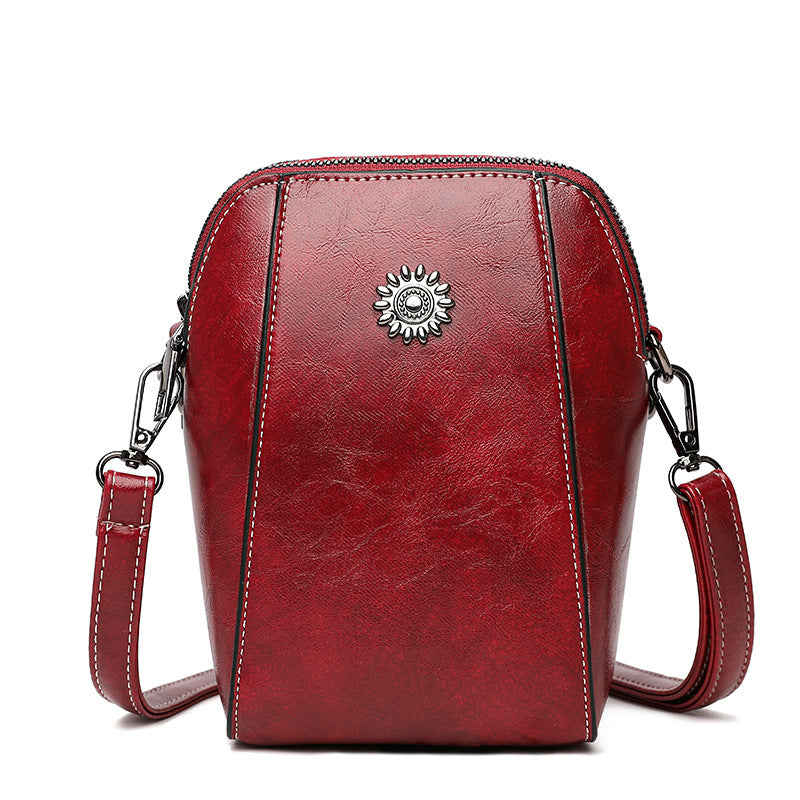 👜【Ograniczona czasowo promocja】💖Modna mini torebka na ramię 2025 - letnia nowość ze skóry naturalnej, stylowa i elegancka, mała damska torebka krzyżówka