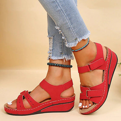💖【35-42】💝Dámske ležérne sandále na platforme✅Platba na dobierku