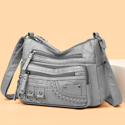 💥【50% zľava po obmedzenú dobu】👜Nová mäkká kožená kabelka cez rameno/crossbody s veľkou kapacitou 2025