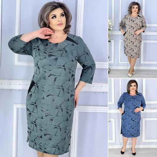 🏆️ Gorąca sprzedaż 🌷 [S-5XL] Nowa elegancka sukienka z nadrukiem 2025-3893033