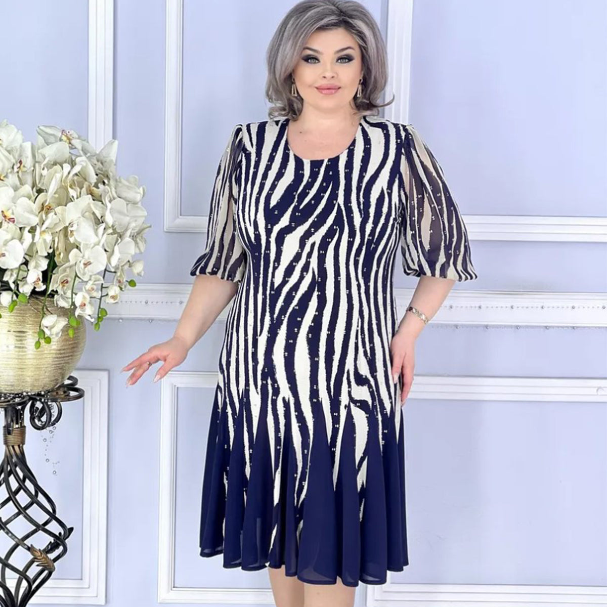 💙🌸【S-5XL】Nowa elegancka sukienka festiwalowa w modnym stylu – technologia tie-dye – wygodna i oddychająca