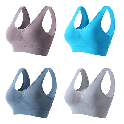 【4 szt.】【S-5XL】 Seksowny biustonosz push-up bez fiszbin dla dużych rozmiarów