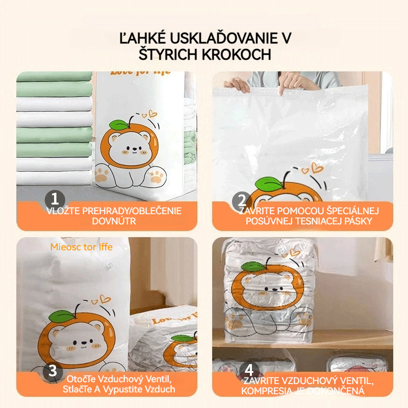 ✨🗃️ 5 kusov za iba 27 € 💨 Veľká kompresovateľná vákuová taška: nevyžaduje pumpu, tesná, ideálne šetrí miesto v dome aj v kufri ✈️