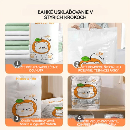✨🗃️ 5 kusov za iba 27 € 💨 Veľká kompresovateľná vákuová taška: nevyžaduje pumpu, tesná, ideálne šetrí miesto v dome aj v kufri ✈️