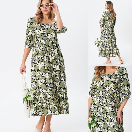 🔥🏝️Letnia oferta specjalna【S-5XL】Luźna bawełniana sukienka w dużych rozmiarach｜Wygodna, lekka, idealna na lato