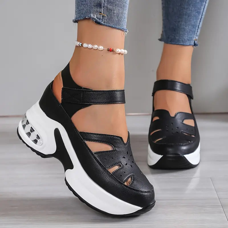 👡🔥【35-43】Nowe damskie sandały sportowe na co dzień z grubą i wygodną podeszwą, oddychającą cholewką i pustą cholewką