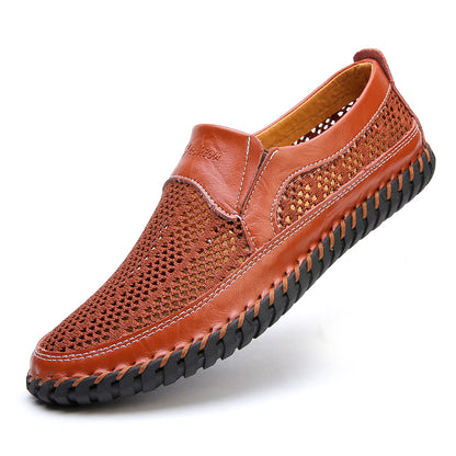 【38-48】👞Nowe męskie buty ze skóry siatkowej na wiosnę i lato 3924294