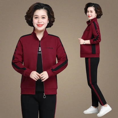 🔥50% OFF🔥【M-5XL】【Bunda + kalhoty】😍 Nový podzimní ležérní sportovní set, velká velikost