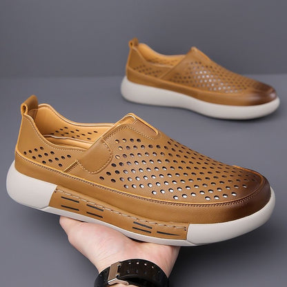 Oferta limitowana💥【39-44】Letnie męskie buty skórzane z miękką podeszwą