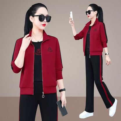 [Časovno omejena promocija] [M-5XL] [Jakna + Majica s kratkimi rokavi + Hlače] Tridelni kombinezon za prosti čas 2025