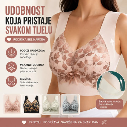 🎁💖【3 komad】【M-4XL】Čipkasti grudnjak velike veličine bez čeličnog prstena, luksuzna prekrasna leđa, seksi, prozračan i bešavni grudnjak