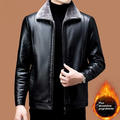 🔥⛄【Гореща разпродажба】🔥🎉【M-3XL】2025 Мъжко зимно яке от мека дебела овча кожа, ежедневен стил
