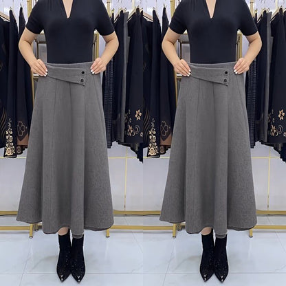 【50% zniżki】👗🎀【Rozmiary - 4XL】Spódnica midi z wełny na jesień/zimę