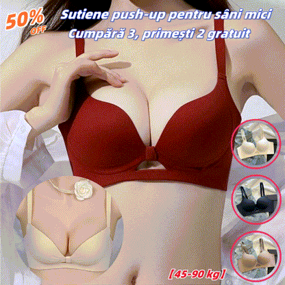 💃💟【53 sztuki】Biustonosz push-up dla małych piersi, zapobiegający opadaniu, z miseczkami bocznymi, bezszwowy