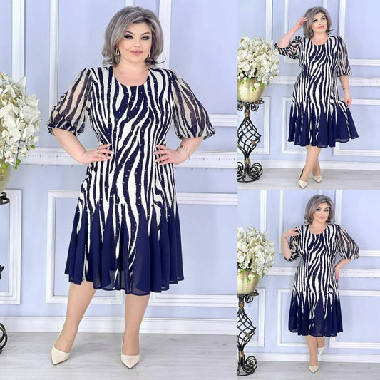 💙🌸【S-5XL】Nowa elegancka sukienka festiwalowa w modnym stylu – technologia tie-dye – wygodna i oddychająca