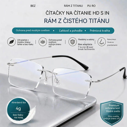 👓 Vysokokvalitné, ultraľahké a vysoko priehľadné profesionálne okuliare bez rámu s ochranou proti modrému svetlu. Unisex dizajn. ✨