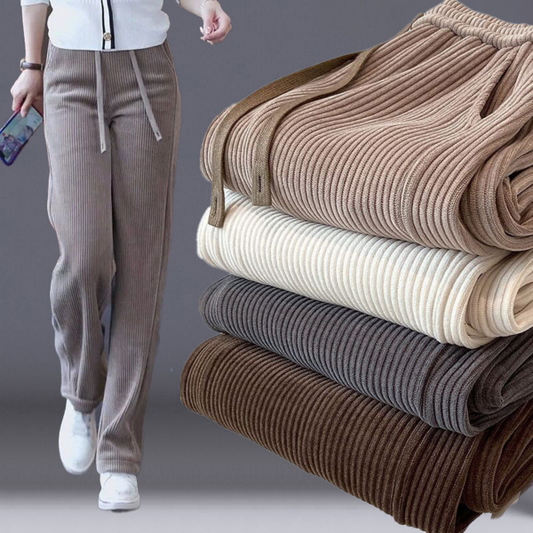 💘【M-3XL】 2024 wczesna jesień nowe aksamitne spodnie z szerokimi nogawkami 3743238