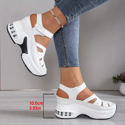 👡🔥【35-43】Nowe damskie sandały sportowe na co dzień z grubą i wygodną podeszwą, oddychającą cholewką i pustą cholewką