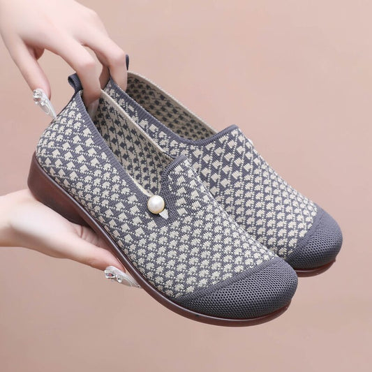 【🔥Wyprzedaż -50%】【Rozmiary 35-41】Nowe w 2025 roku damskie płaskie buty z miękką podeszwą, antypoślizgowe, typu canvas dla mam