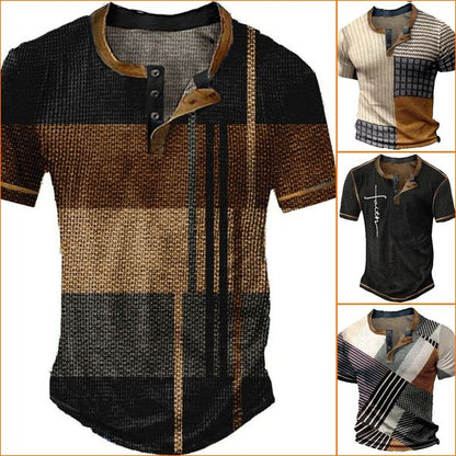 🔥Oferta ograniczona czasowo🔥Letnia nowość 2025 Męski casualowy T-shirt z krótkim rękawem i nadrukiem