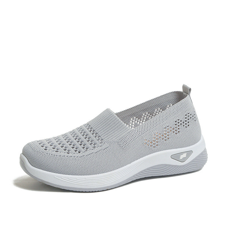 💖Oferta ograniczona czasowo🔥【35-43】🥿Nowe damskie dzianinowe, oddychające, codzienne buty, antypoślizgowe dla mam, płaskie i elastyczne.