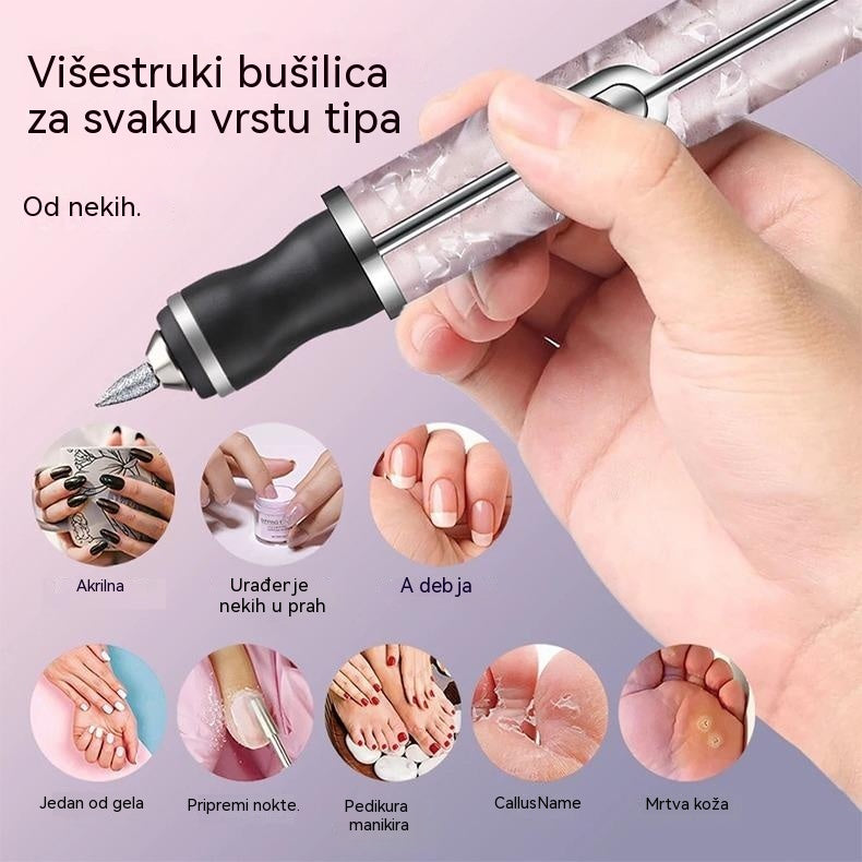 💅👍 Profesionalna turpija za nokte, mini prijenosni punjivi lak za nokte, odstranjivač zanoktica i set alata za manikuru