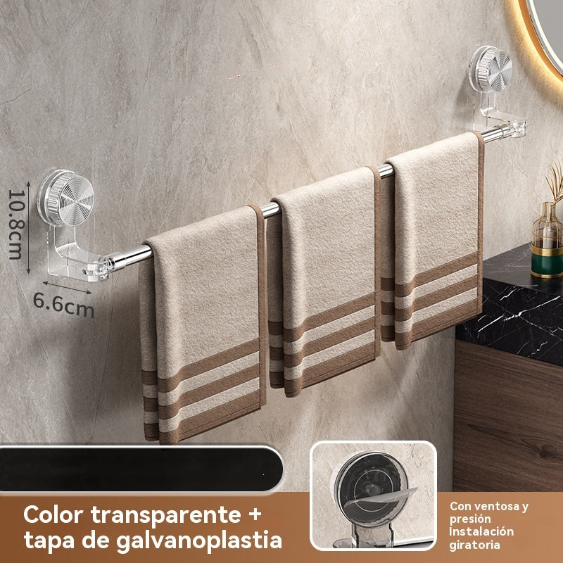 🎁【50% popust】✨🚿 Lahka zasnova brez vrtanja – Raztegljiv nosilec za brisače s priseskom