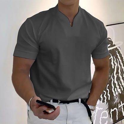 👕【Letnia oferta】【S-5XL】Męska koszula z krótkim rękawem i dekoltem w serek